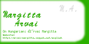 margitta arvai business card